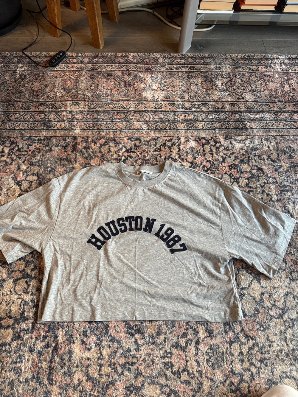 Zara Houston 1987 Grey Graphic Tee
